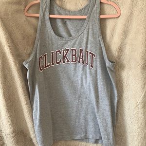 David Dobrik Heather Grey Clickbait Tank Top